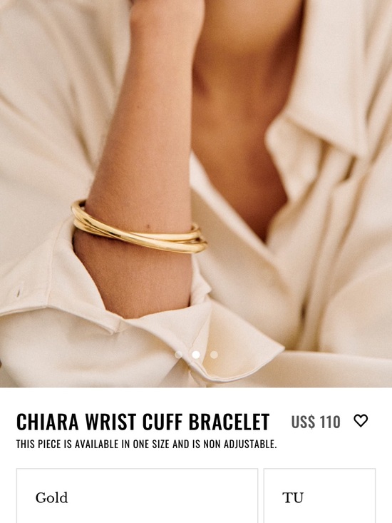 Sezane Jewelry - Chiara wrist cuff bracelet